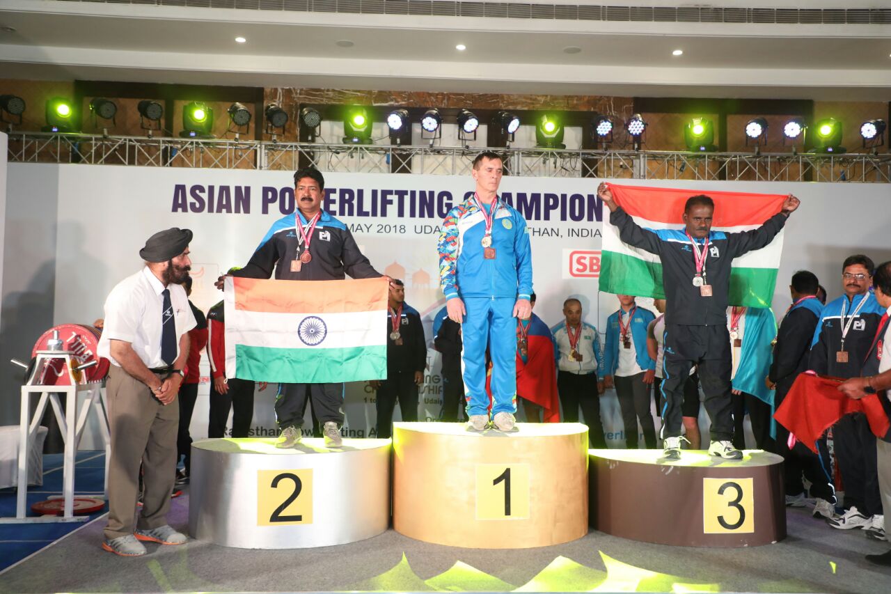  Shri R. Krishnamurthy secured third place in the Asian Powerlifting Championship 2018 and was awarded the medal.